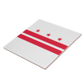 Vlag van Washington D.C. (District of Columbia) Tegeltje (Zijkant)