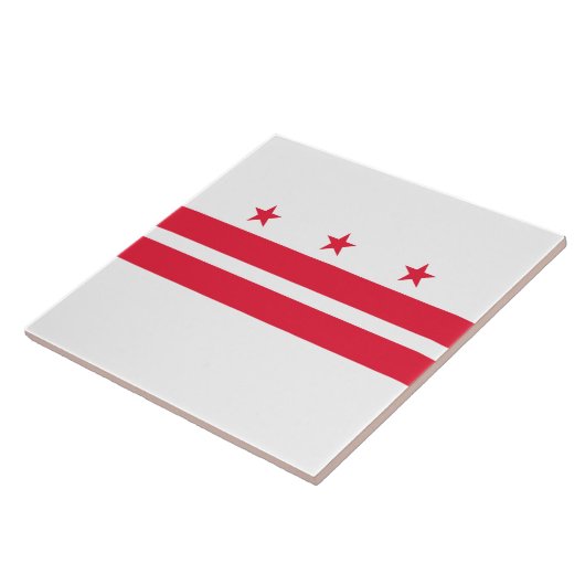 Vlag van Washington D.C. (District of Columbia) Tegeltje (Zijkant)