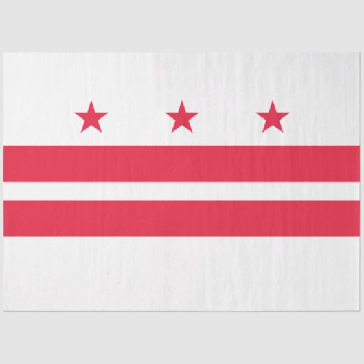 Vlag van Washington D.C. (District of Columbia) Tissuepapier (Voorkant)
