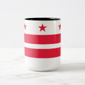 Vlag van Washington D.C. (District of Columbia) Tweekleurige Koffiemok (Center)