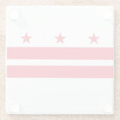 Vlag van Washington D.C. Glazen Onderzetter (Achterkant)
