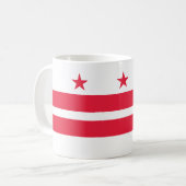Vlag van Washington D.C. Koffiemok (Voorkant links)
