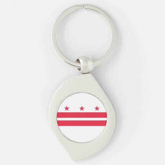 Vlag van Washington D.C. Sleutelhanger (Voorkant)