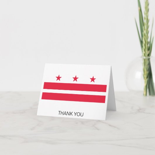 Vlag van Washington DC Bedankkaart (Voorkant)