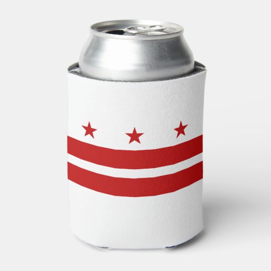 Vlag van Washington DC Blikjeskoeler (Blikje Voorkant)