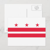Vlag van Washington DC Briefkaart (Voorkant / Achterkant)