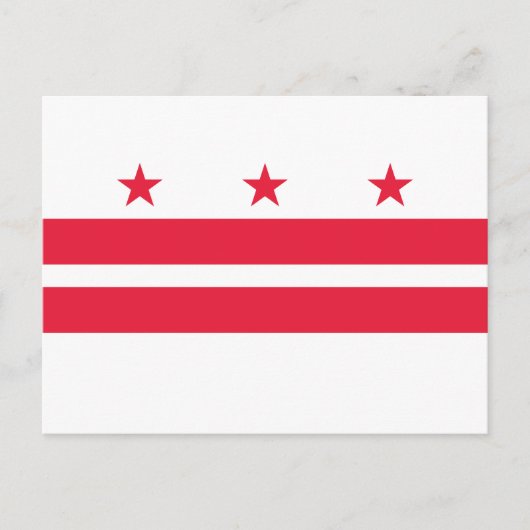 Vlag van Washington DC Briefkaart (Voorkant)