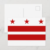 vlag van Washington DC Briefkaart (Voorkant / Achterkant)