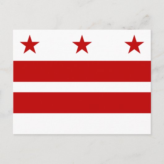 vlag van Washington DC Briefkaart (Voorkant)
