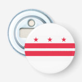 vlag van Washington DC Button Flesopener (Voorkant)