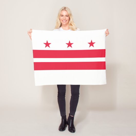 Vlag van Washington DC Fleece Deken (In situ)