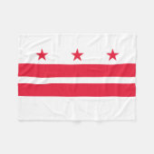Vlag van Washington DC Fleece Deken (Voorkant (Horizontaal))
