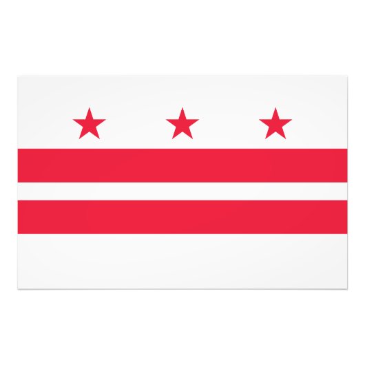 vlag van Washington DC Foto Afdruk (Voorkant)