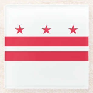Vlag van Washington DC Glazen Onderzetter