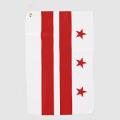 vlag van Washington DC Golfhanddoek (Voorkant)