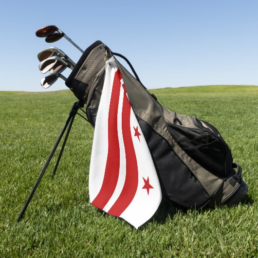 vlag van Washington DC Golfhanddoek (Groen)