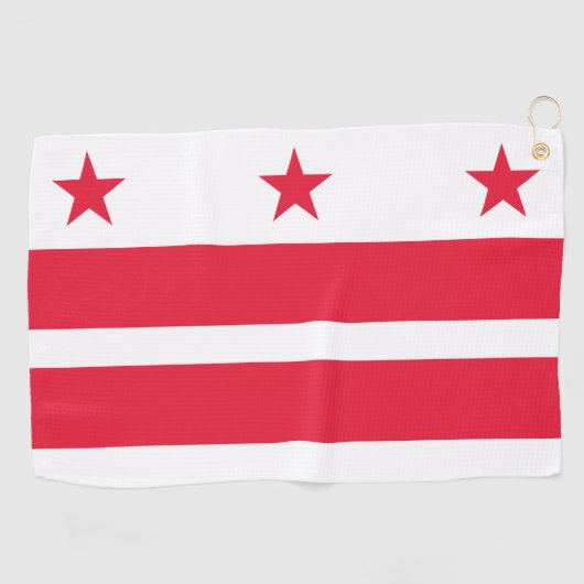 Vlag van Washington DC Golfhanddoek (Horizontaal)
