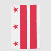 Vlag van Washington DC Golfhanddoek (Voorkant)