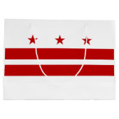 Vlag van Washington DC Groot Cadeauzakje (Achterkant)