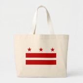vlag van Washington DC Grote Tote Bag (Voorkant)
