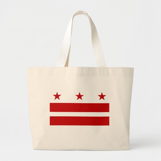 vlag van Washington DC Grote Tote Bag (Voorkant)