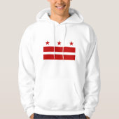 vlag van Washington DC Hoodie (Voorkant)