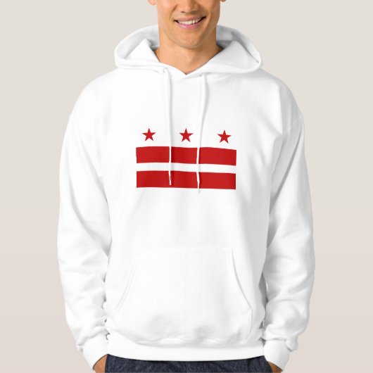 vlag van Washington DC Hoodie (Voorkant)