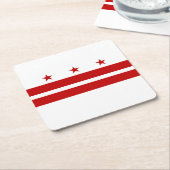 Vlag van Washington DC Kartonnen Onderzetters (Schuin)