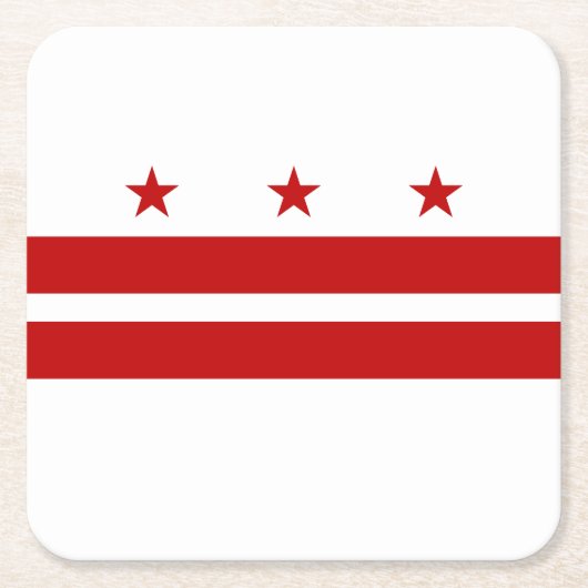 Vlag van Washington DC Kartonnen Onderzetters (Voorkant)