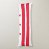 Vlag van Washington DC Lichaamskussen (Achterkant (Verticaal))
