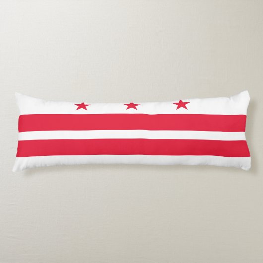 Vlag van Washington DC Lichaamskussen (Voorkant)