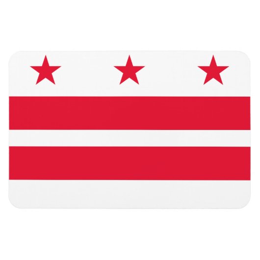 vlag van Washington DC Magneet (Horizontaal)