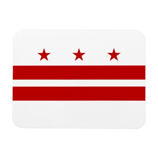 Vlag van Washington DC Magneet (Horizontaal)