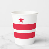 Vlag van Washington DC Papieren Bekers (Achterkant)