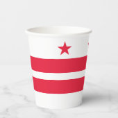 Vlag van Washington DC Papieren Bekers (Voorkant)