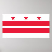 Vlag van Washington DC Poster (Voorkant)