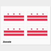 Vlag van Washington DC Rechthoekige Sticker (Vel)