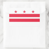 Vlag van Washington DC Rechthoekige Sticker (Tas)