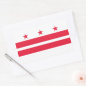 Vlag van Washington DC Rechthoekige Sticker (Envelop)