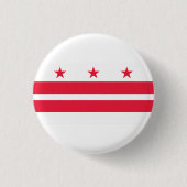 vlag van Washington DC Ronde Button 3,2 Cm (Voorkant)