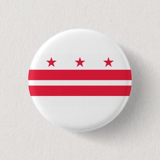 vlag van Washington DC Ronde Button 3,2 Cm (Voorkant)
