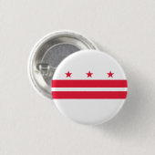 Vlag van Washington DC Ronde Button 3,2 Cm (Voorkant /achterkant)