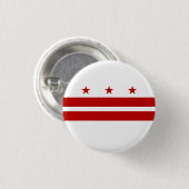 Vlag van Washington DC Ronde Button 3,2 Cm (Voorkant /achterkant)