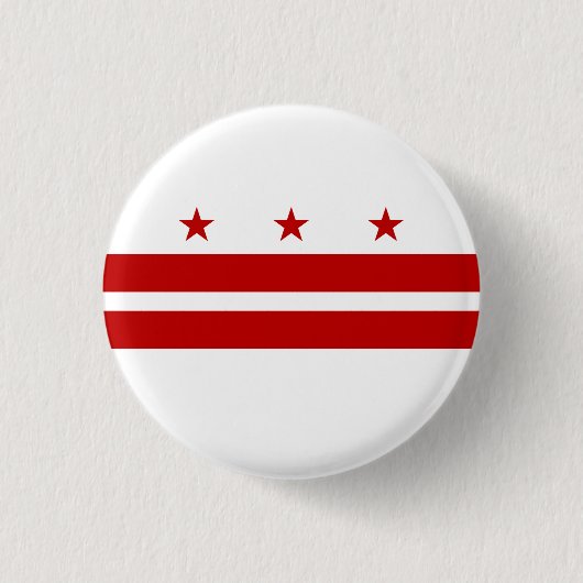 Vlag van Washington DC Ronde Button 3,2 Cm (Voorkant)