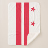 Vlag van Washington DC Sherpa Deken (Voorkant)
