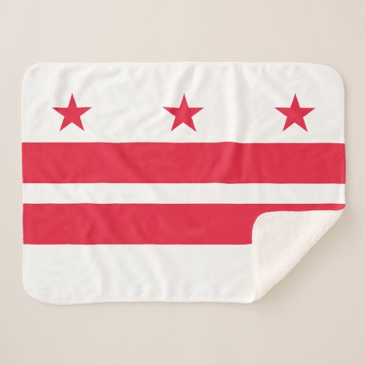 Vlag van Washington DC Sherpa Deken (Voorkant (horizontaal))