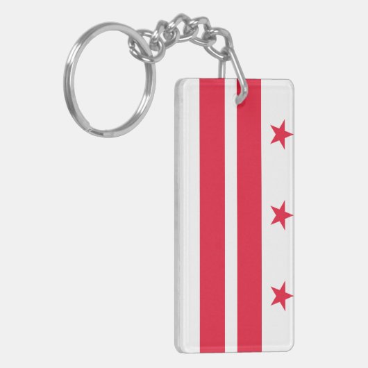 vlag van Washington DC Sleutelhanger (Voorkant Links)