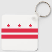 Vlag van Washington DC Sleutelhanger (Achterkant)