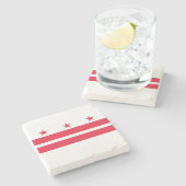 Vlag van Washington DC Stenen Onderzetter (Zijkant)