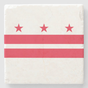 Vlag van Washington DC Stenen Onderzetter